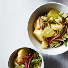 Potato, Snap Pea &amp; Pickle Salad , food &amp; wine