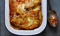 Bread and tomato gratin