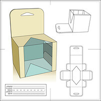 创意包装盒模板含刀模