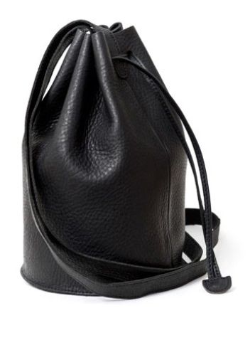 BAGGU drawstring leather bag