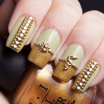 33 Amazing Nail Art Ideas with Rhinestones, Gems, Pearls and Studs