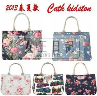 CATH KIDSTON田园小清新学院风碎花单肩包手提包女包帆布包PVC