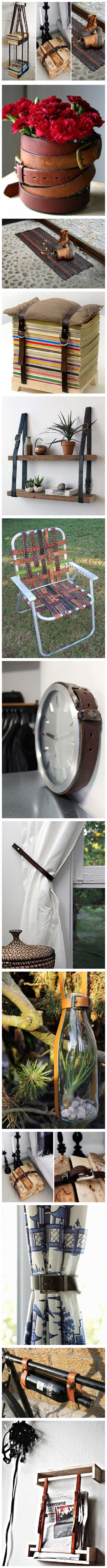 【变废为宝——皮带DIY】多种创意方式赐予不再使用的皮带新的生命，你可以发现另类的不一样的风格~