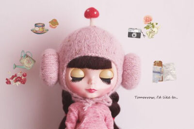 Tomorrow, I'd like to water the flowers, have afternoon tea, take photo with my rabbit and write to my friends