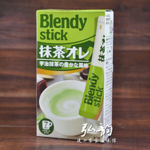 日本进口AGFBlendystick宇治抹茶拿铁冲饮g本纸盒