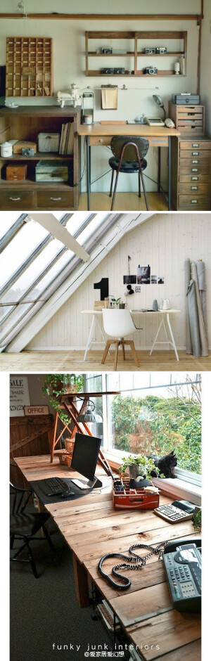 一面灵感墙，一张大桌子，一个台灯，一叠书，一台电脑，在家，在办公室..... （转）