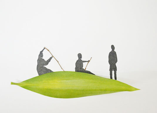 藏于树叶的美好想象 划船