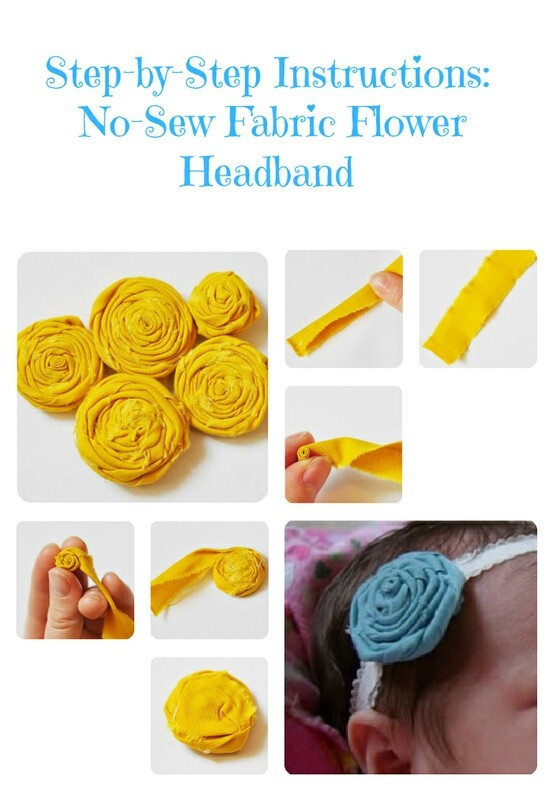 These step-by-step instructions will show you how to make a beautiful no-sew fabric flower headband. Great craft for little girls!