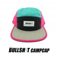 BULLSHIT campcap 欧美街头潮流 平沿五片帽露营帽 三拼色