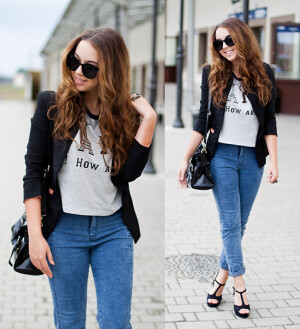 Jacket, Zlz Top, Motel Rocks Jeans, Shoes, Bag