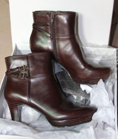 2013冬季新款外贸原单 欧美NW牛皮防水台 高跟粗跟侧拉链女短靴