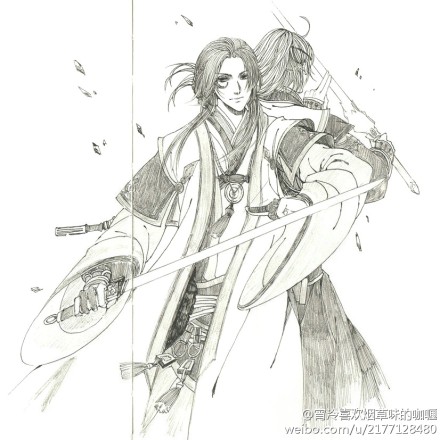 #古剑二##谢乐师徒# 我的一大遗憾，就是没能看到师徒俩并肩作战吧TVT……【圈一下@烟草能遇到战友们太好了cry ，我发现我课上的图力是课后的好几倍_(:з」∠)_