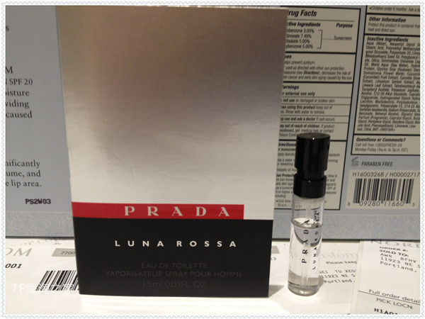 Prada 普拉达 Luna Rossa 红月男士香水试管 EDT 1.5ml 有喷