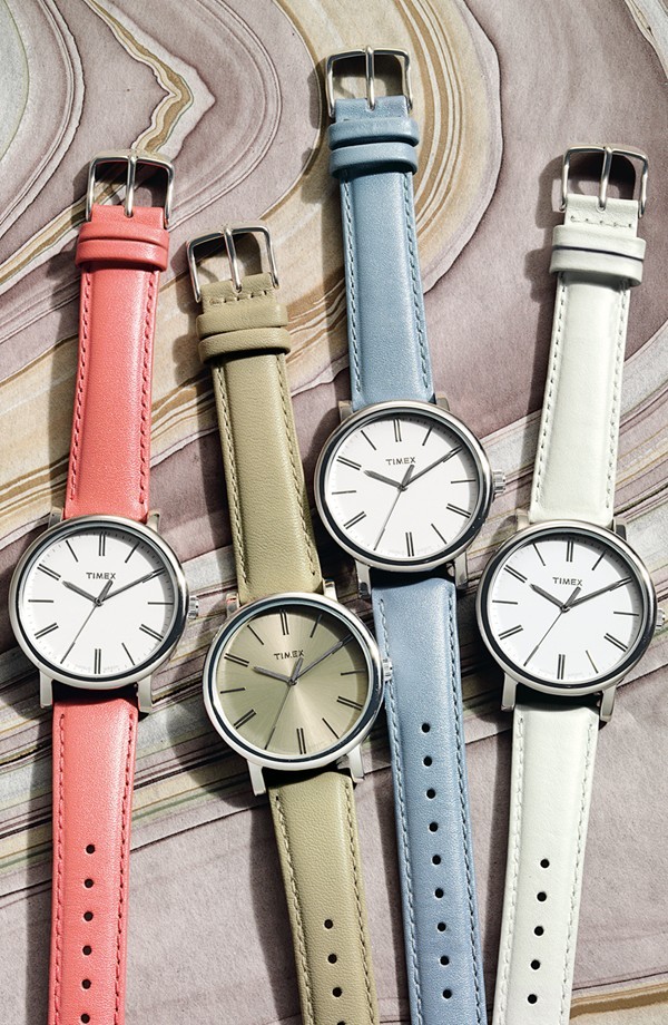 Timex 2013 皮革表带手表