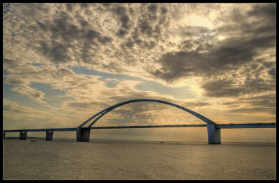 9 Fehmarn Sound Bridge, Germany The Fehmarn Sound Bridge connects the island of Fehmarn to the German mainland, spanning almost a kilometer of the Baltic Sea. It was constructed during the Cold War, a…