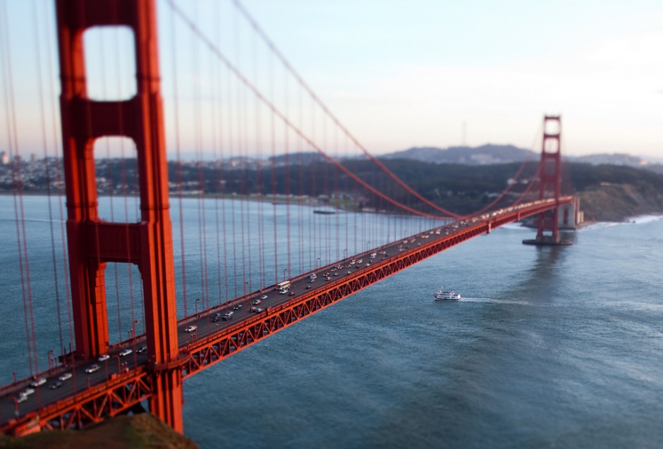 24 Golden Gate, San Francisco San Francisco’s iconic bridge spans the Golden Gate, the strait that connects San Francisco Bay to the Pacific Ocean. Its remarkable orange colour (known in the aerospace industry as "international orange") was chosen to make it visible to passing ships even in heavy f…