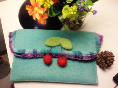 旧物改造，DIY小清新樱桃包包