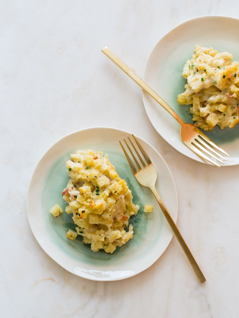 Five Cheese Baked Mac and Cheese recipe.