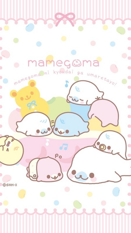 【乌贼娘分享】San-X可爱壁纸 mamegoma海豹宝宝 480*854