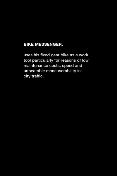 2011年，Constantin在Berlin Fixed Gear scene耳濡目染了一番之后，拍了一组“死飞车手和他们的自行车”肖像照。如今，我们所看到的“FIXED GEAR STEREO TYPES”是Constantin对死飞的认识和理解，他人为将车手们分为…