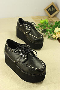 2013秋季新款日系原宿风vivi杂志款柳钉英伦森系复古厚底鞋松糕鞋