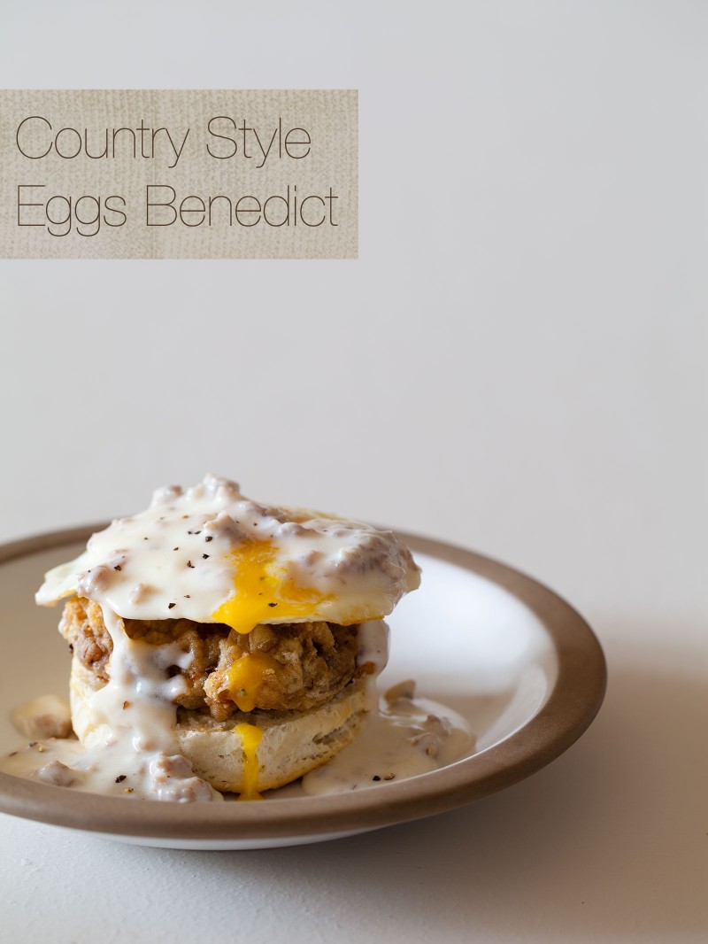 A recipe for Country Style Eggs Benedict.