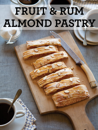 A recipe for a Fruit and Rum Almond Pastry.