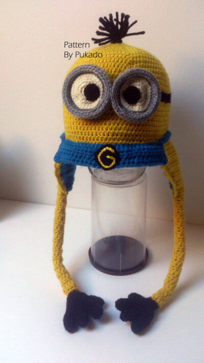 Pattern - Kevin the Minion Hat - 9 sizes - Halloween costume idea-