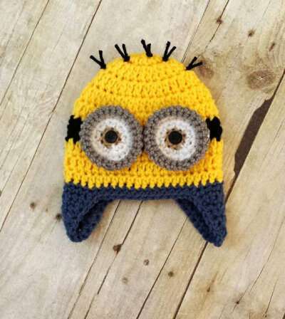 Crochet Baby Boy Minion Hat