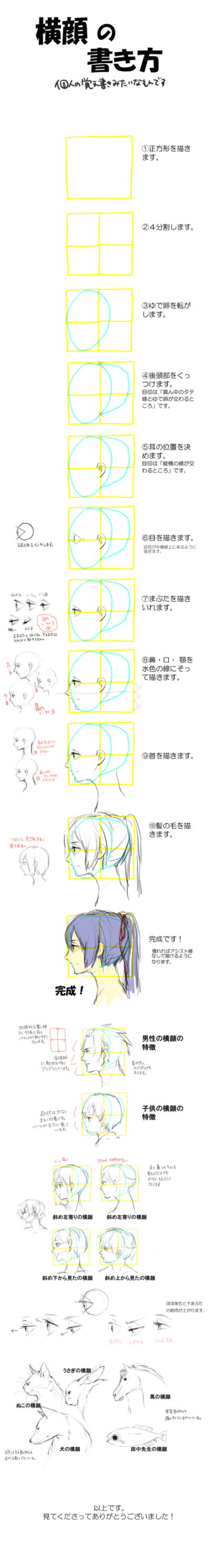 【【人体比例】：侧脸画法】 http://t.cn/SwEnU7