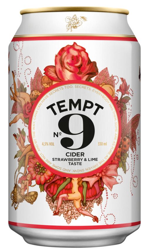 Cider can label. Nice illustration