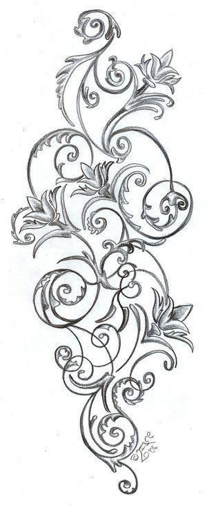 Floral Pattern Tattoos Stock Vector Artistic Tattoo Picture