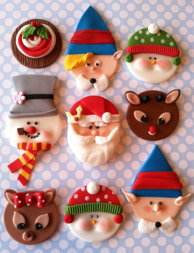 Christmas cupcake toppers via Etsy