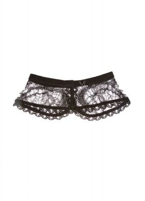 Maison Michel black lace Claudine collar | Montaigne Market