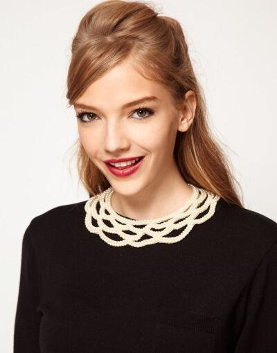 asos pearl collar