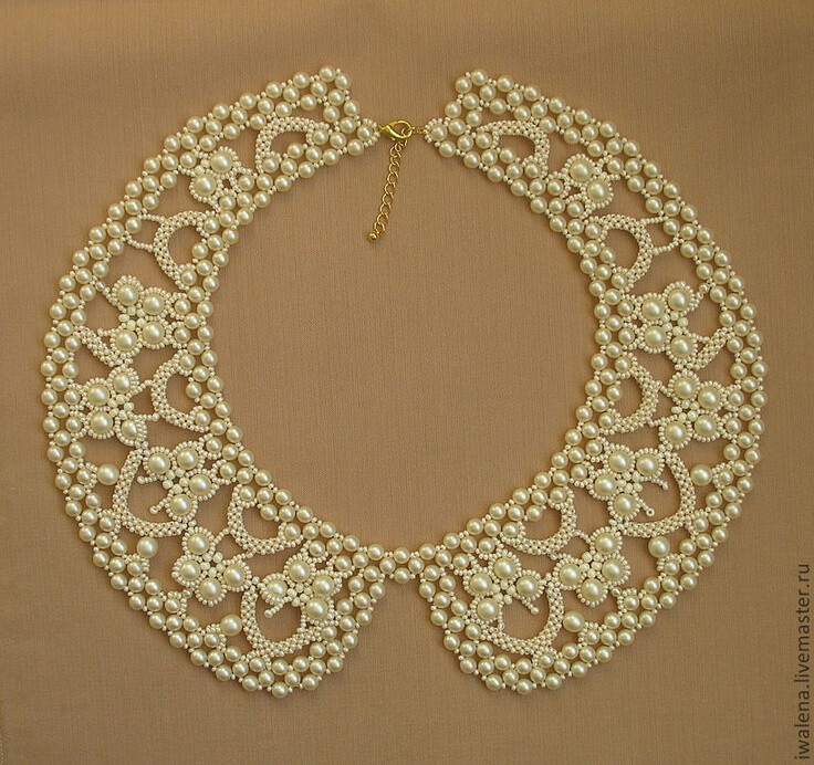 pearl collar necklace &lt;3