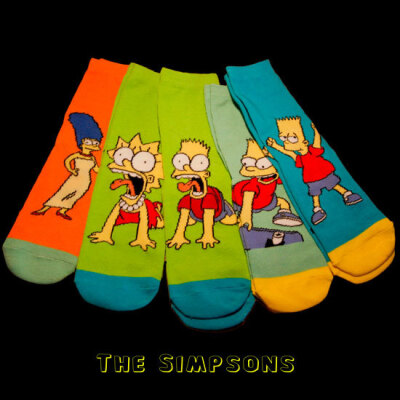 辛普森一家 阿森 the simpsons 袜子 棉袜 彩袜 女袜 卡通袜