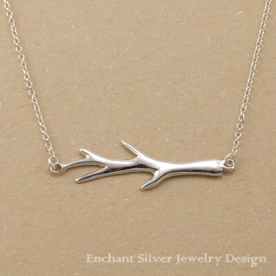 Enchant台湾原创手工连理枝项链纯银项链女