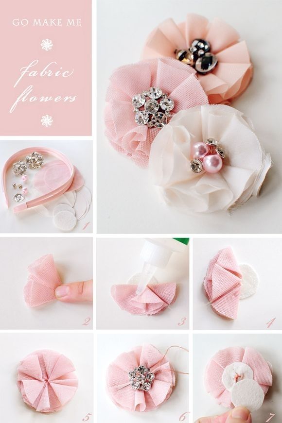 DIY fabric flowers for headbands by Dominique:)