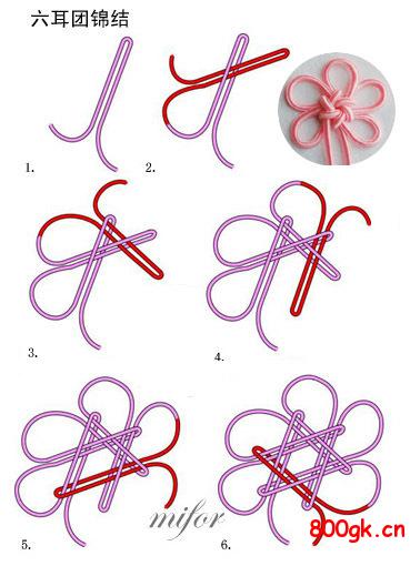 中国结——六耳团锦结（实心）