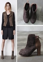 shesday独家限量定制 2-block ankle boots 高跟短靴皮靴AE104699