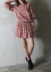 限量定制 etoile risha dress 小碎花长袖收腰连衣裙 AD103648