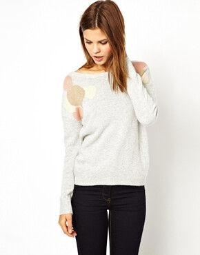 Image 1 of A Wear Heart Shoulder Jumper