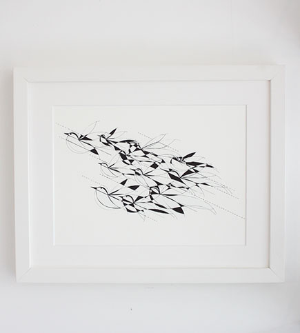 Flock of Dreaming Birds Framed Print