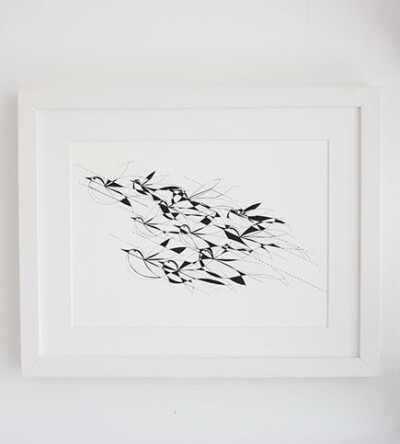 Flock of Dreaming Birds Framed Print