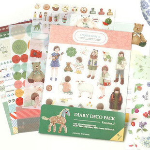 iconic 第三季透明装饰贴纸 diary deco pack V.3 日记伴侣 9张入