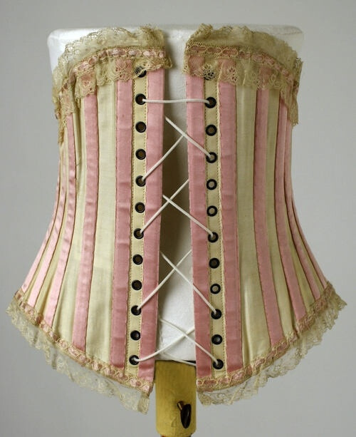 Corset, 1900–1905, American, cotton, silk, steel