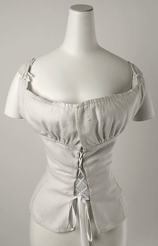 Linen corset 1790–1810 - in the Metropolitan Museum of Art costume collections.