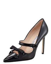 Manolo Blahnik Fiocam Patent Leather Mary Jane Pump