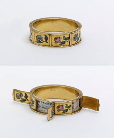 Ring with hidden love messages, made in France 1860s